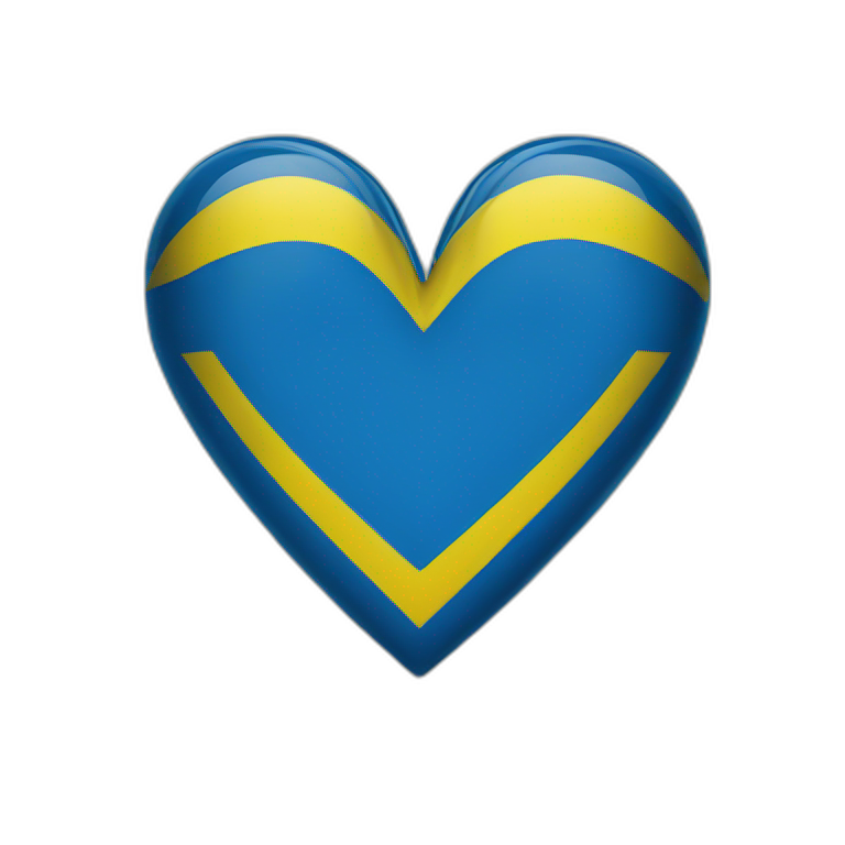 Ukranian flag in heart form emoji