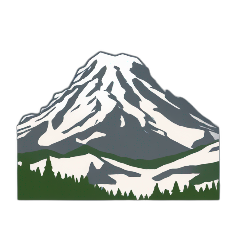 Mountain, Mount rainier, logo, icon emoji