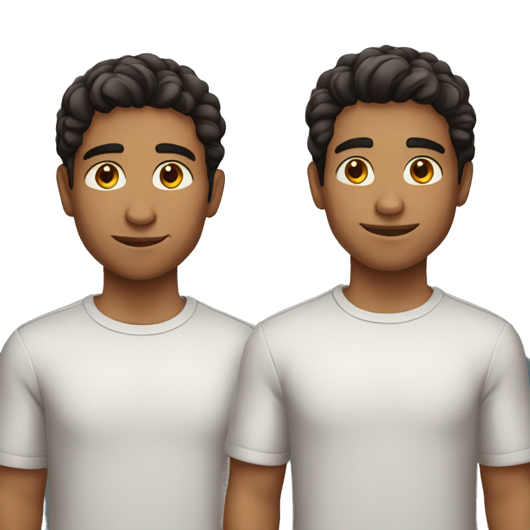 Spanish Twin brothers young adults emoji