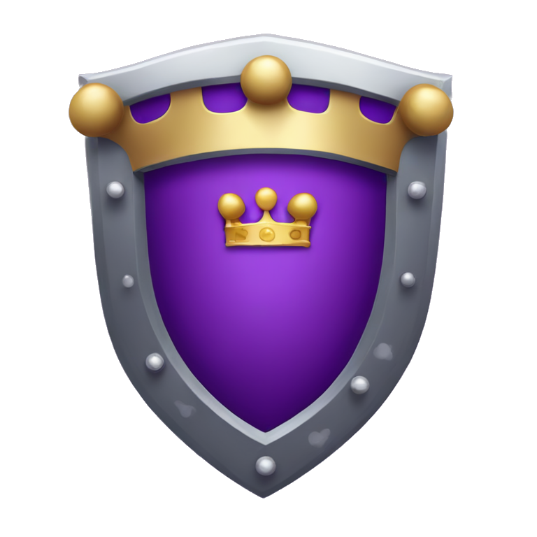 Purple Moderator Shield with crown emoji