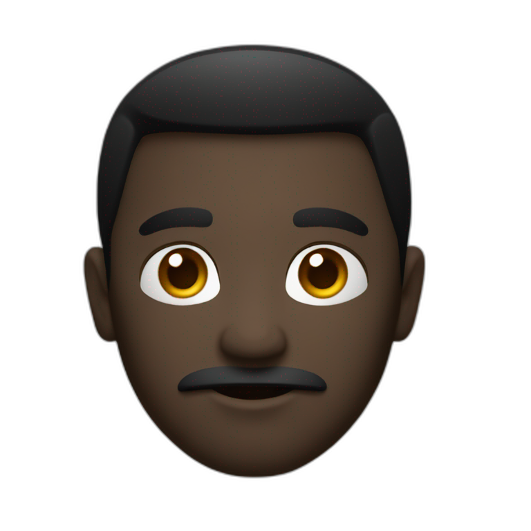 Homme Noir Visage caché  emoji