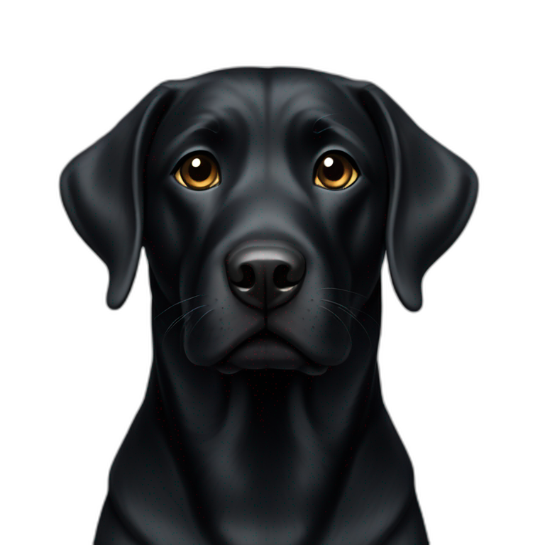 black lab black emoji