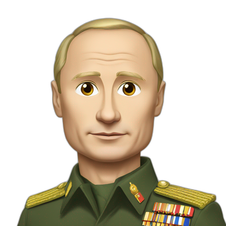 Vladimir Putin in military uniform emoji