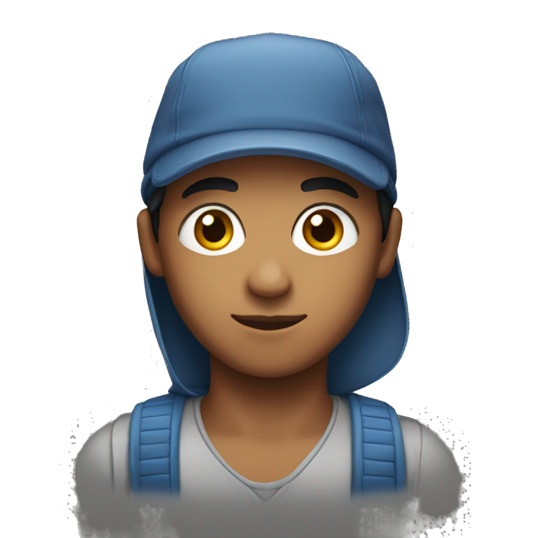 Tunisian boy with cap emoji