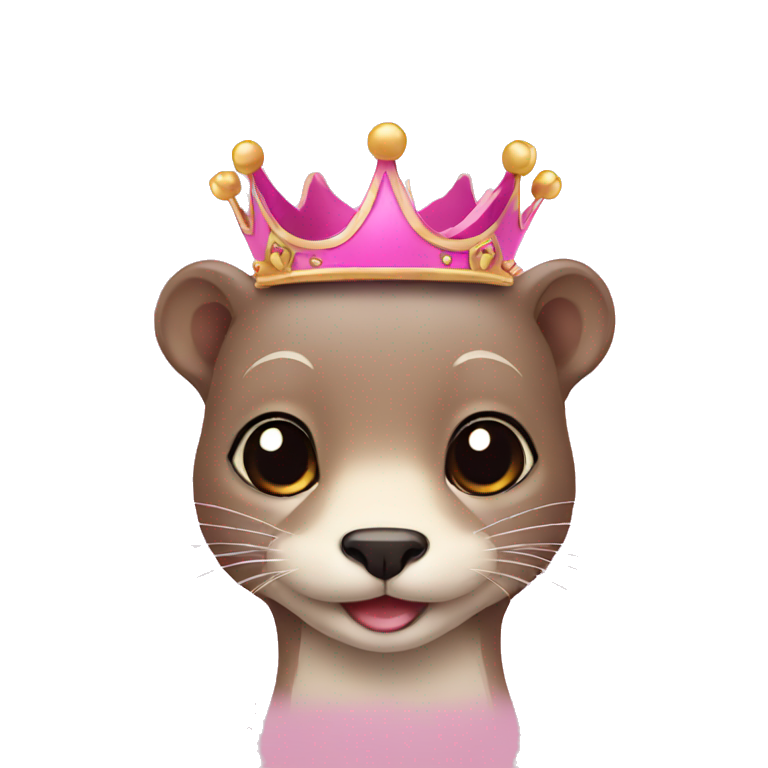 pink crown princess otter emoji