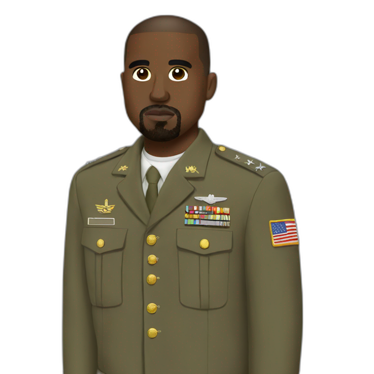 Kanye West military uniform emoji