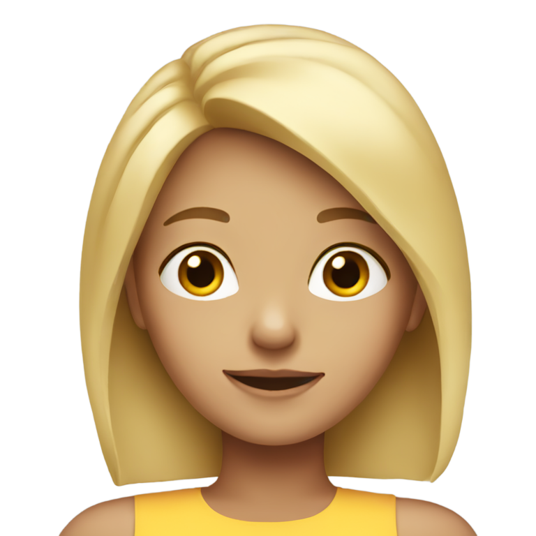 A girl with blond hair  emoji