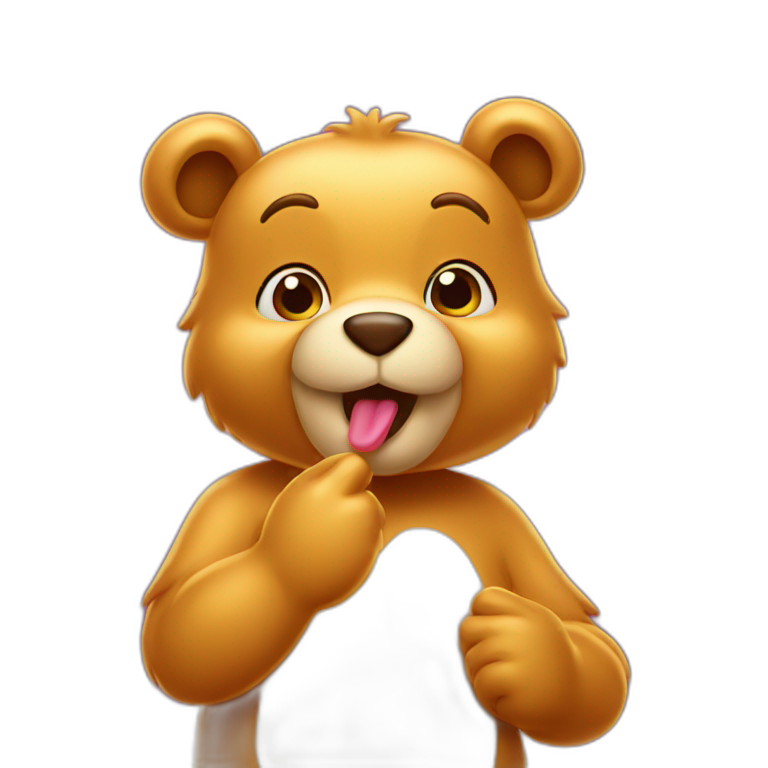 Honey bear blowing kisses emoji
