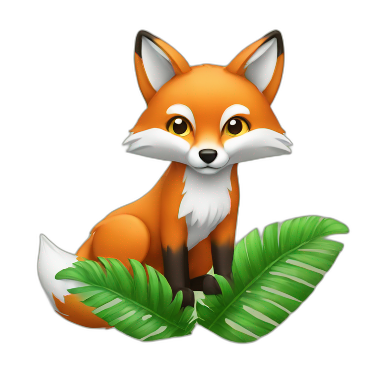 fox and palm emoji