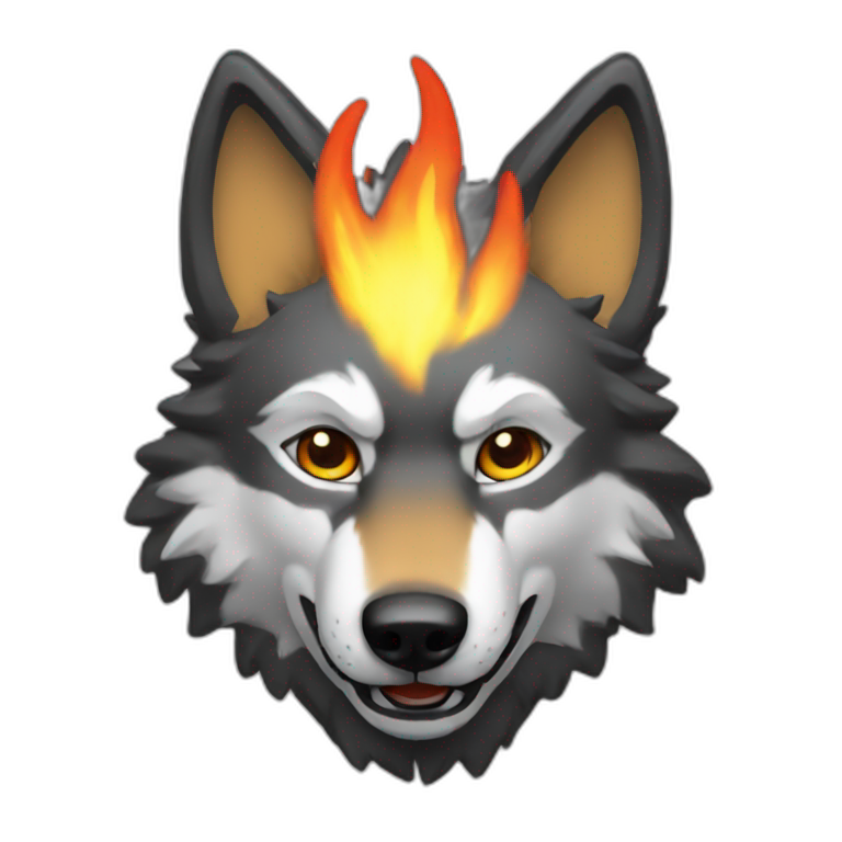 Pyro wolf emoji