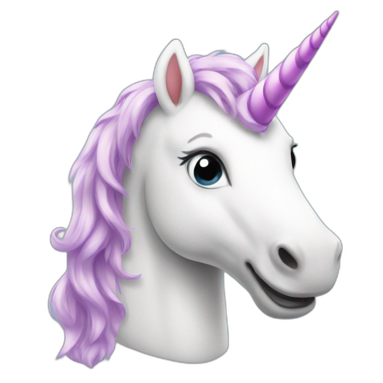 Happy unicorn emoji