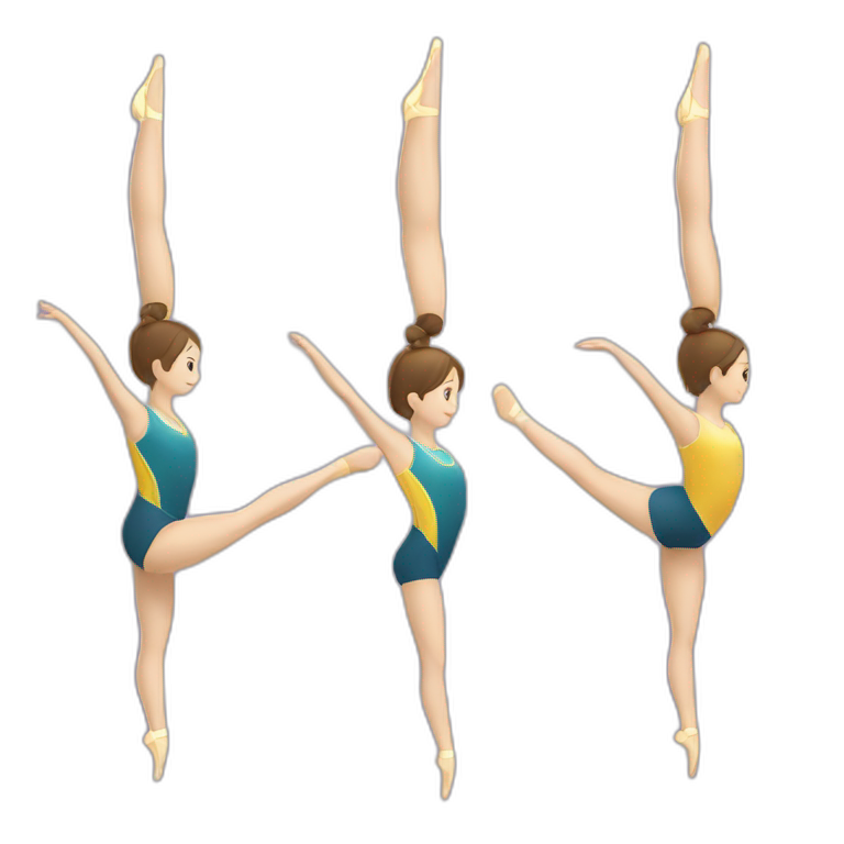Gymnastique rythmique ruban emoji