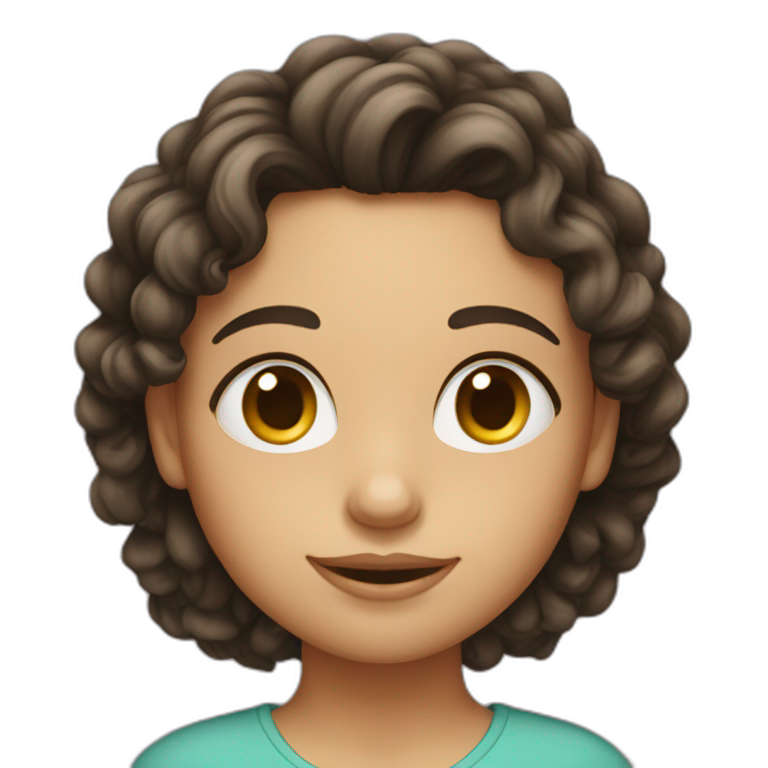 long curly brunnet girl emoji
