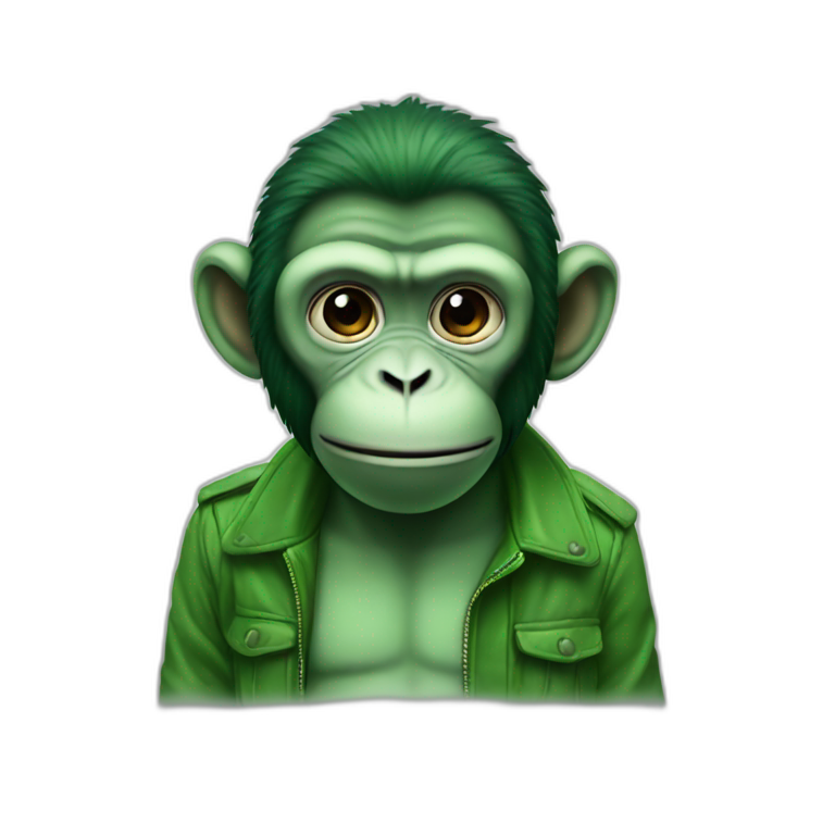 monkey smoke green emoji