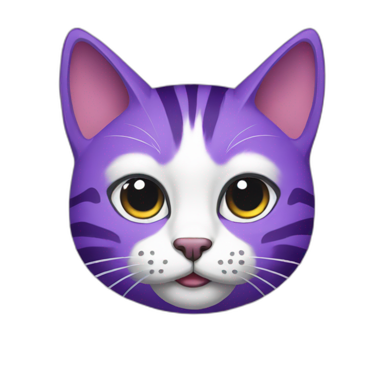 Purple cat twitch streamer emoji