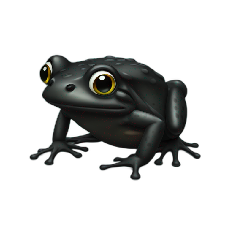 black frog emoji