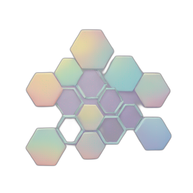 hexagon, scheme, drawing emoji