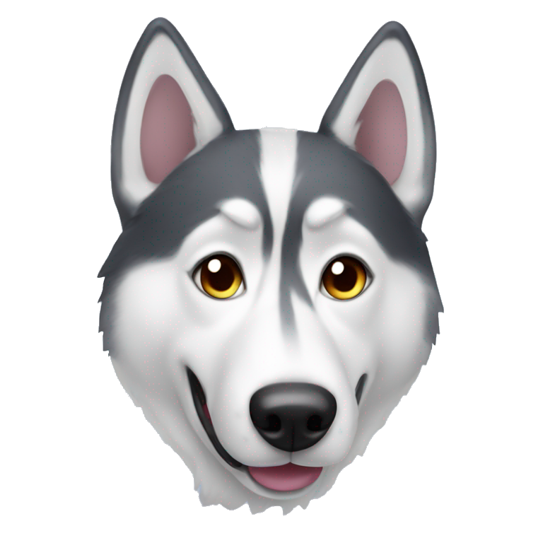 Husky with heart eyes emoji