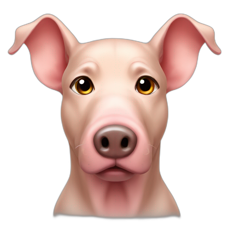 pig in doberman coloring emoji