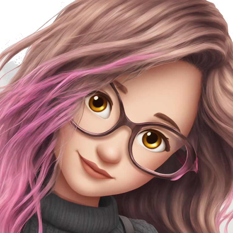 adorable girl with glasses emoji