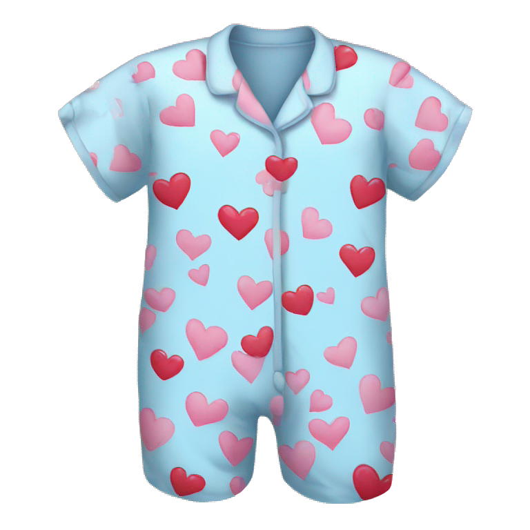 Pajamas with hearts on them  emoji