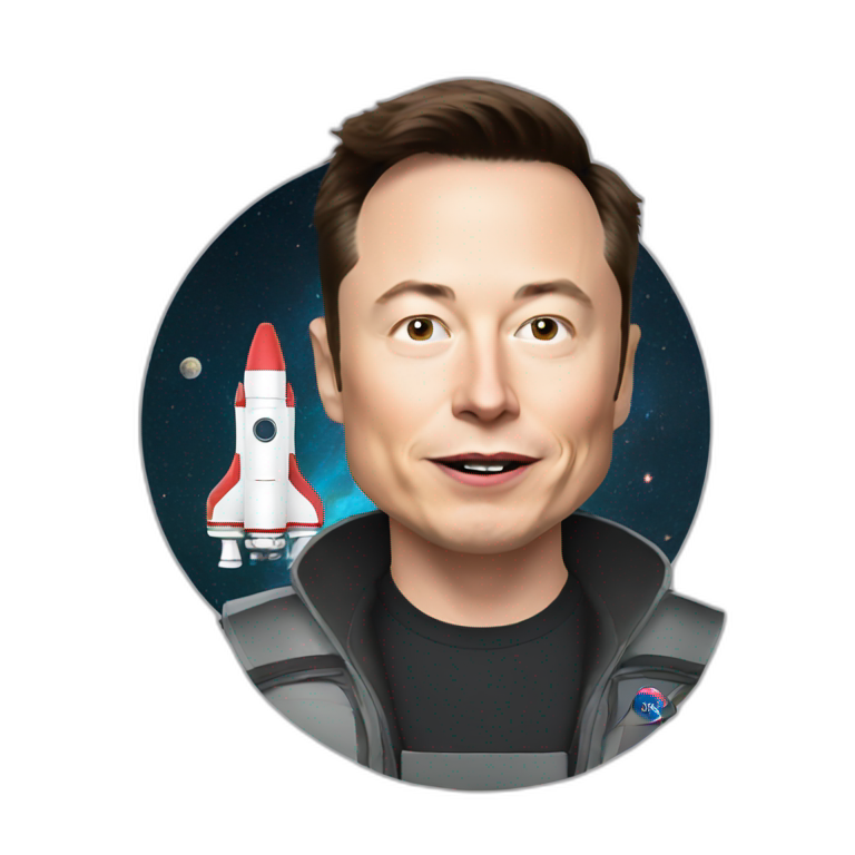 Elon Musk eat space rocket emoji