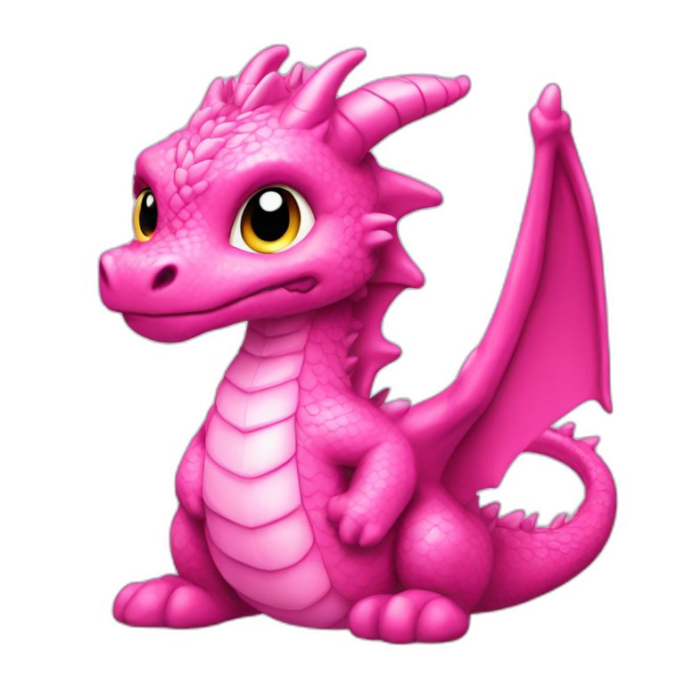 dragon cute glimmar pink emoji