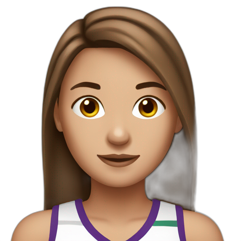 Netball girl brown hair emoji