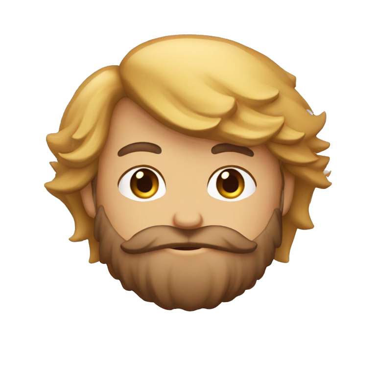 cara de emoji de pregunta de wassap con barba blanca emoji