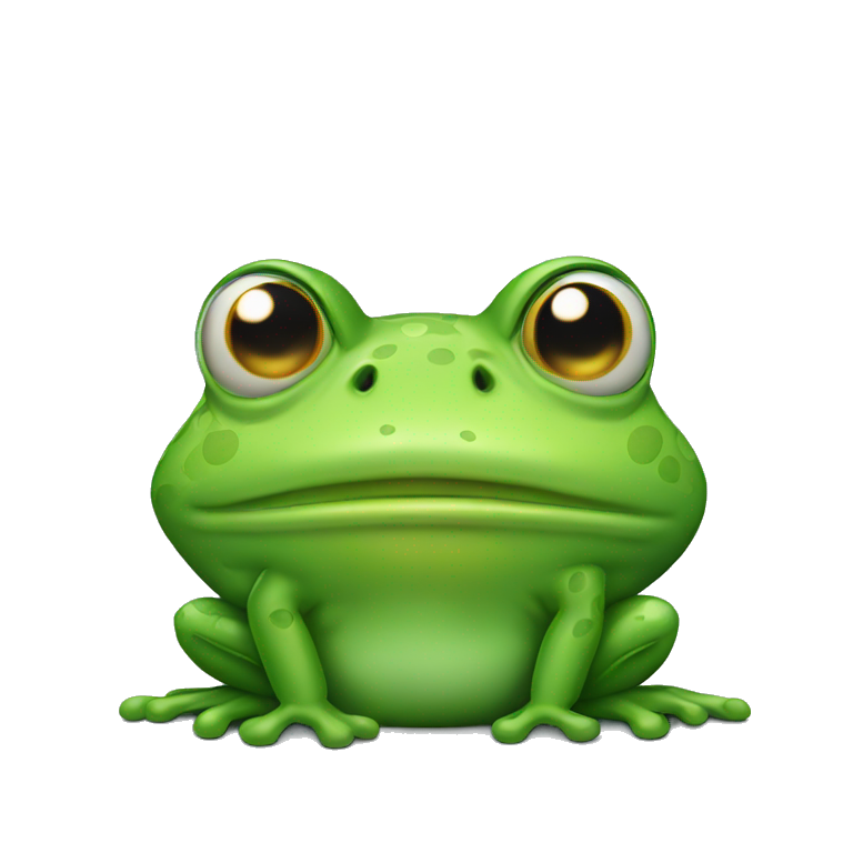 A green frog sad emoji