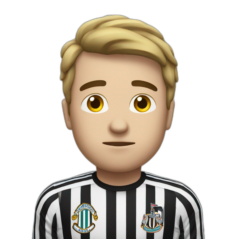 Newcastle United fan looking sad saying aw man emoji