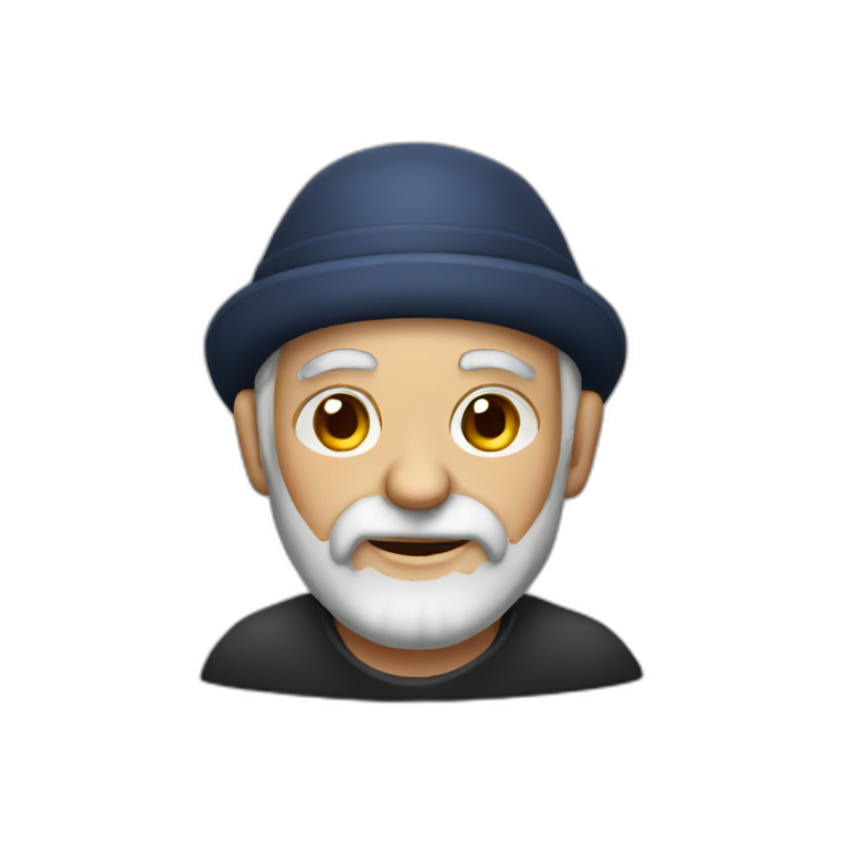 old jew in skullcap emoji