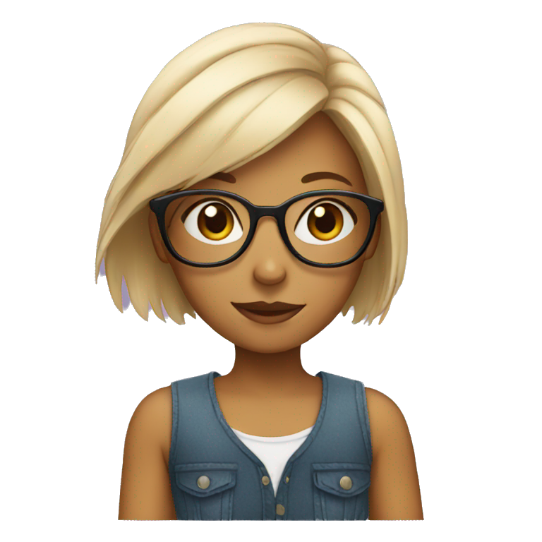 Girl with glasses  emoji