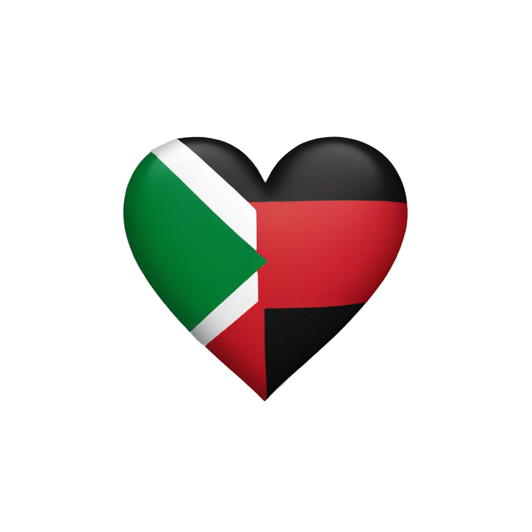 Palestine flag heart emoji