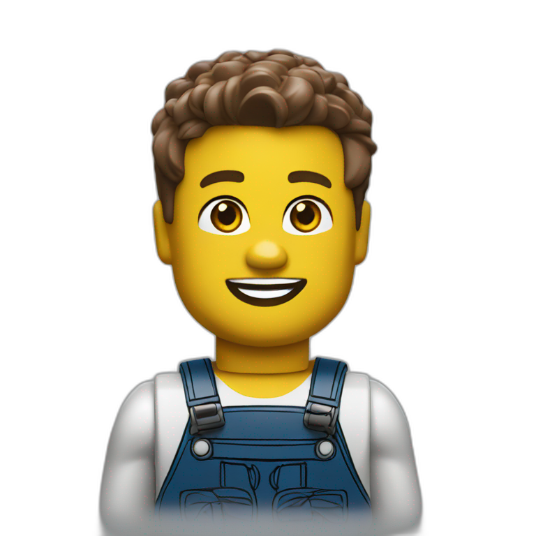 big boy on a lego emoji