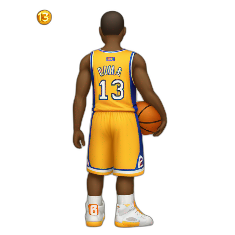 maillot de basket avec numéro 13 emoji
