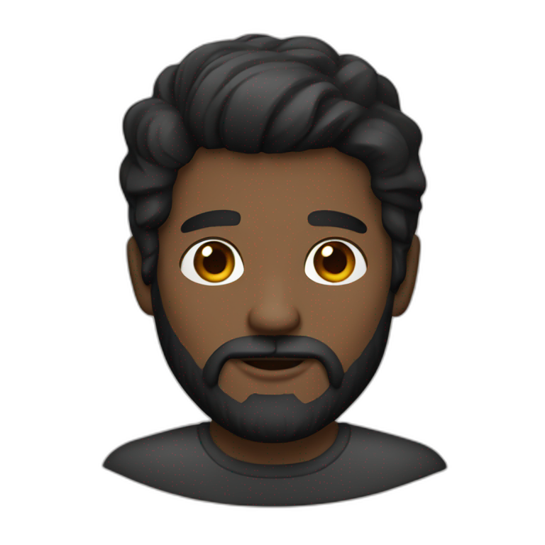 Dark-haired man with a beard  emoji