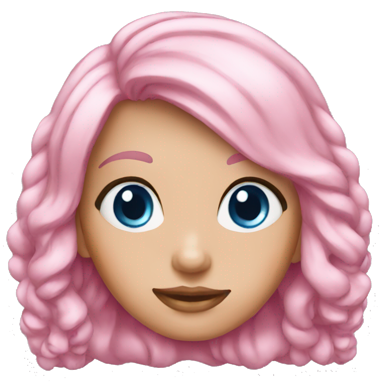 Girl Pink Hair, Blue Eyes emoji