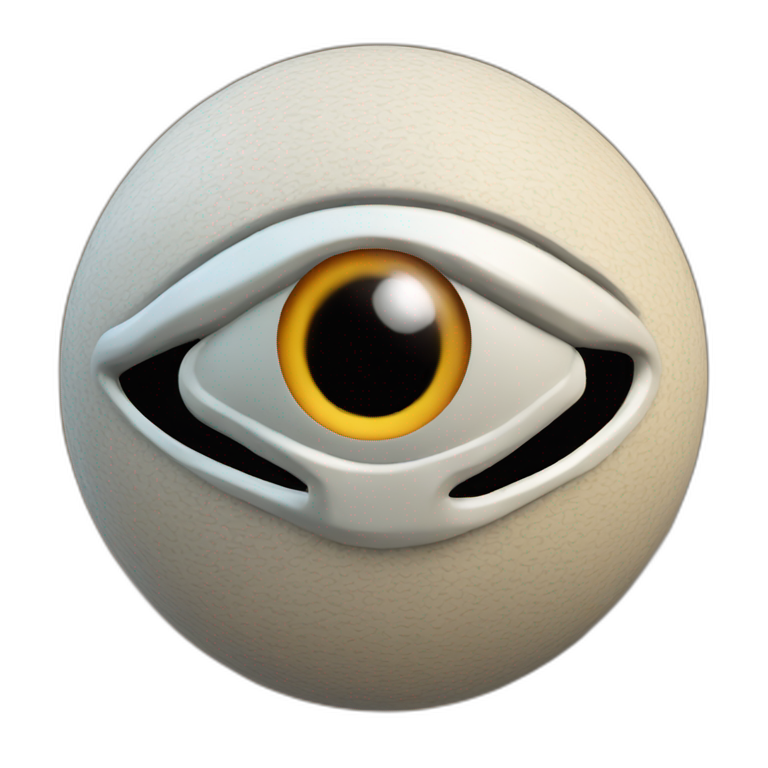 3d sphere with a cartoon Skeleton Horse skin texture with Eye of Horus emoji