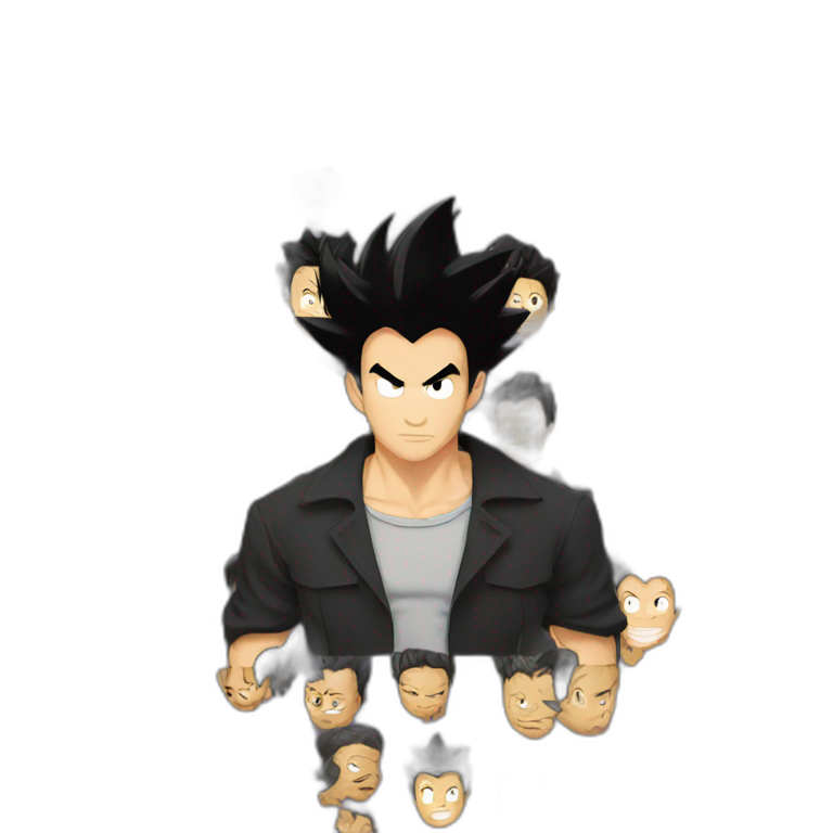 titan tvman with goku black hair emoji