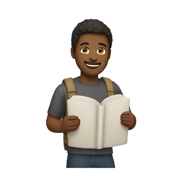 guide with book instead of face, realistic emoji