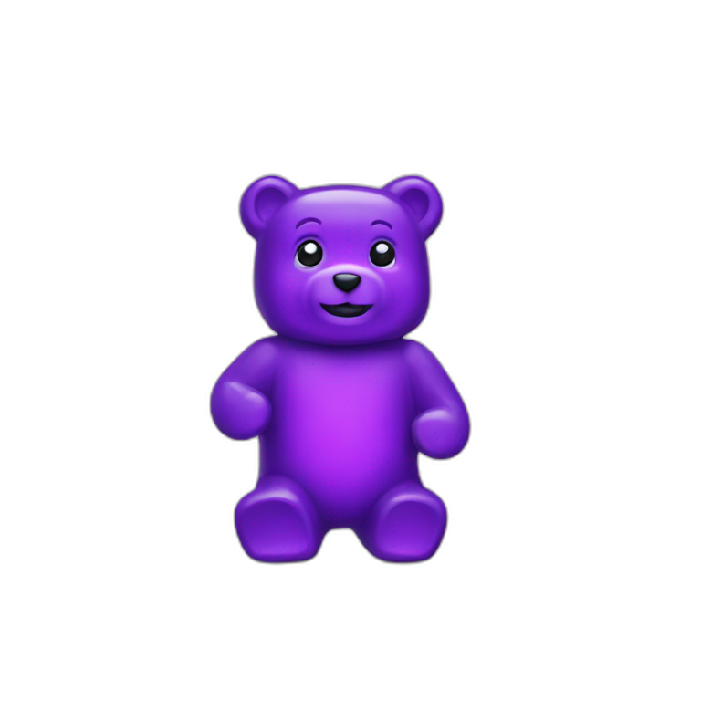 purple gummy bear emoji