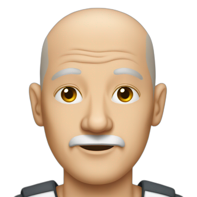 European bald prisoner in his sixties emoji