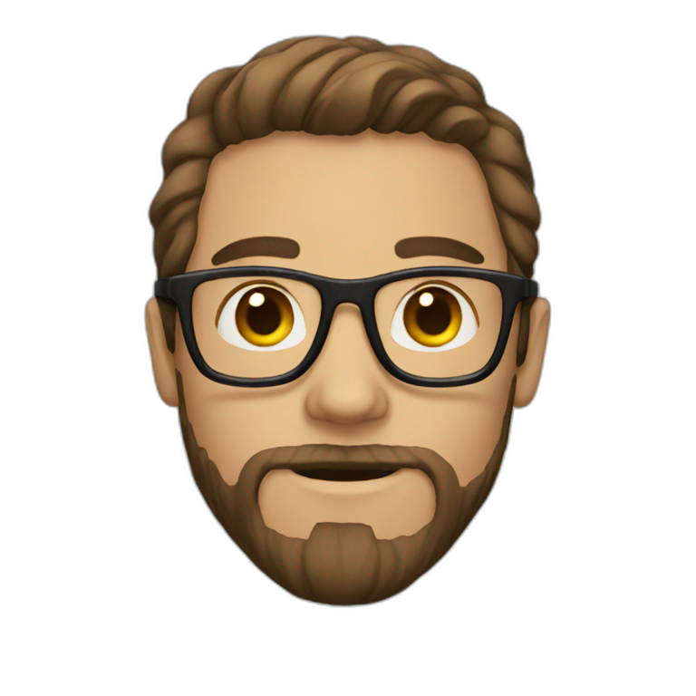 guy-glasses-beard-brown hair emoji