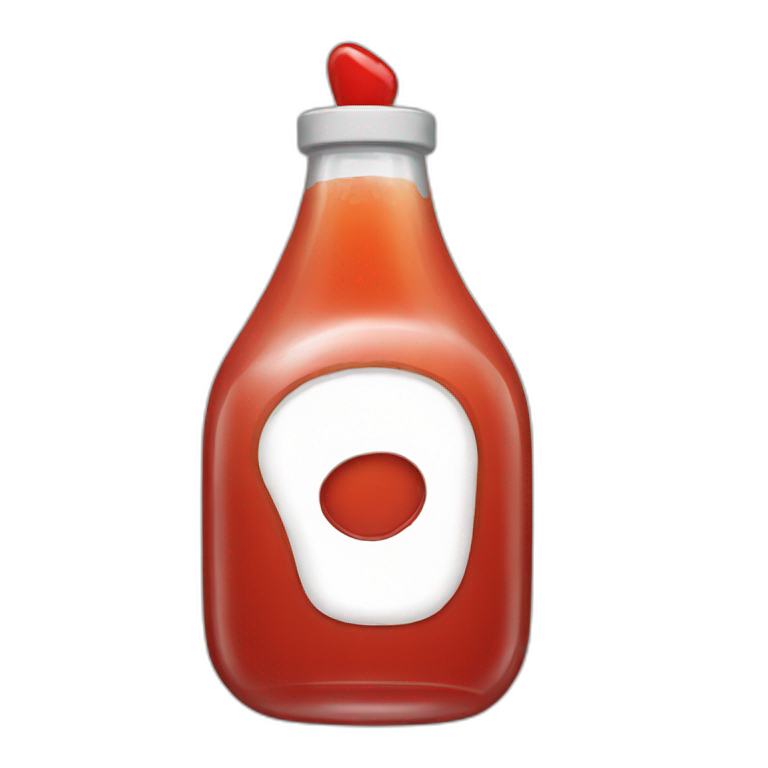 glass ketchup bottle emoji
