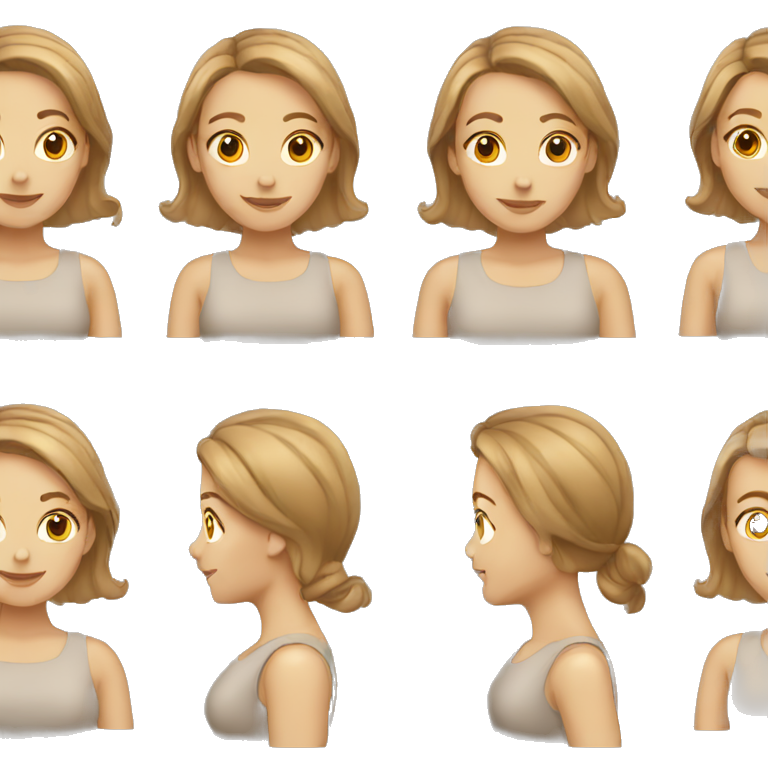 White woman light brown hair emoji