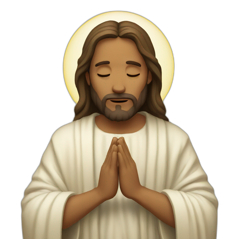 Jesus prays emoji