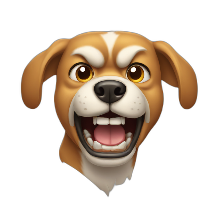 angry dog clench teeth emoji