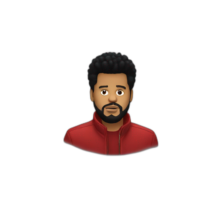 Weeknd in red emoji