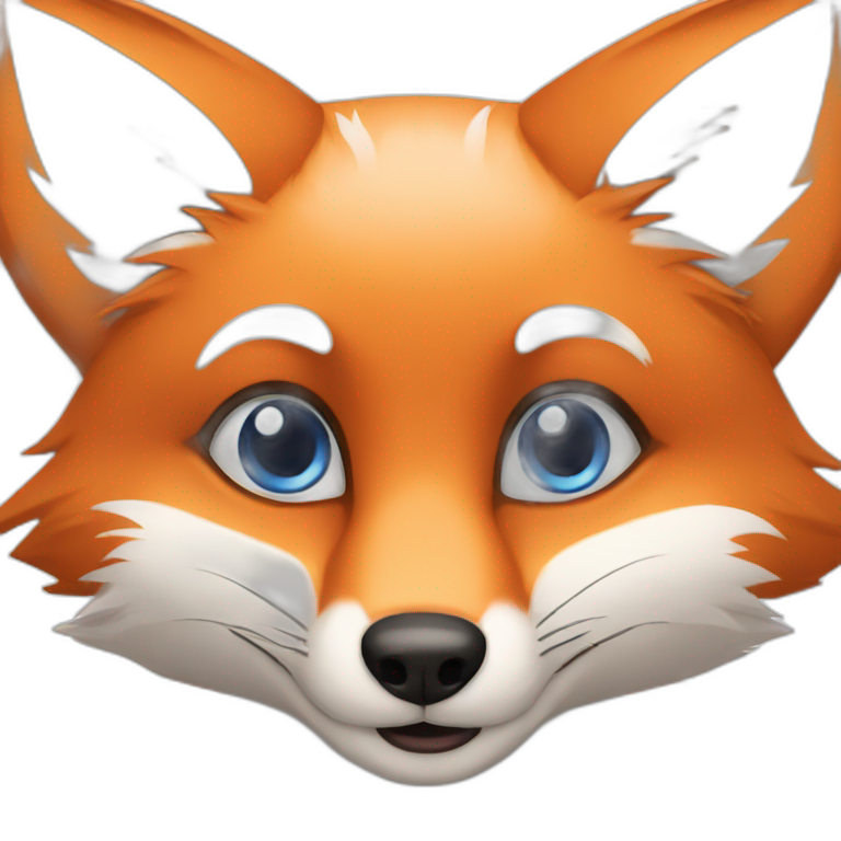Fox with blue eyes emoji